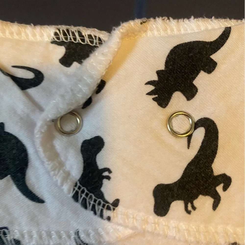 BABY dinosaur white bib